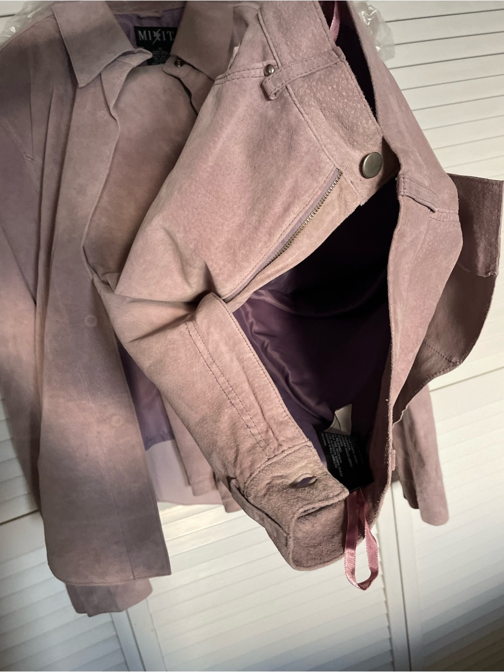 Mixit Mauve Button-Front Blazer Jacket - Picture 4 of 7